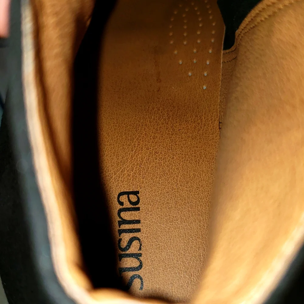 SUSINA New Boots Suede Leather Fashion Bootie Comfort Heel Women's 11 BLACK - Picture 10 of 15